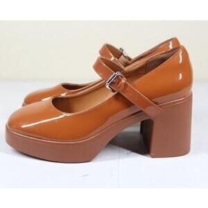 Cider Chunky Heeled single band Mary Jane Platform shoes Size 38 US 8